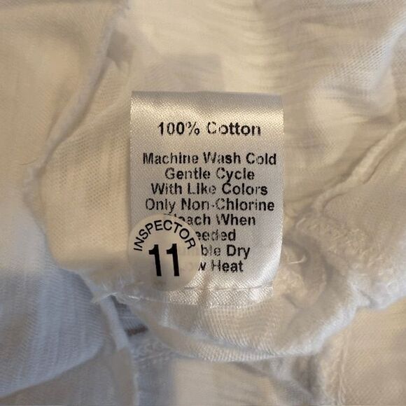 NEW! Wilt Double Tier Mock Hem White Tank Slub Cotton Ruffle Hem Size Small - Picture 8 of 10